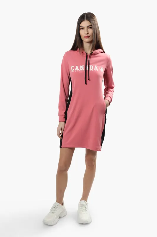 Canada Weather Gear Side Panel Tunic Hoodie - Pink sold by Fairweather