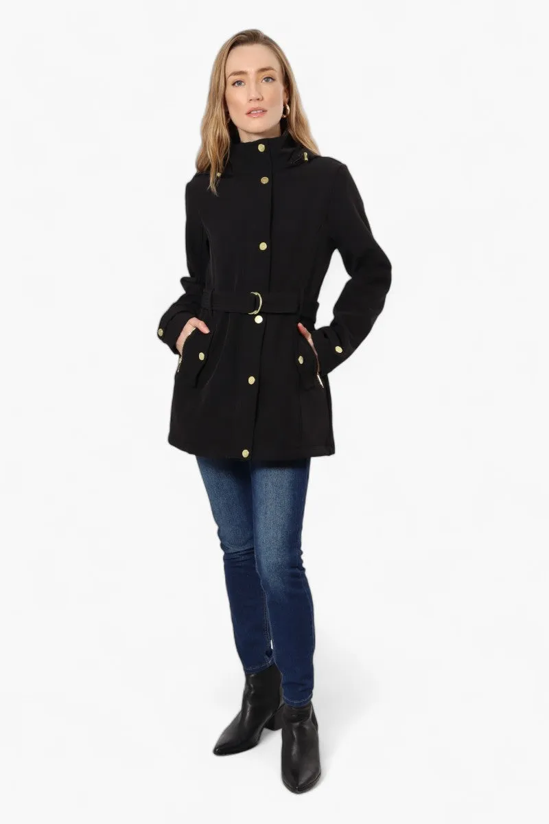 Canada Weather Gear Belted Front Button Lightweight Jacket - Black sold by Fairweather product image thumbnail 2