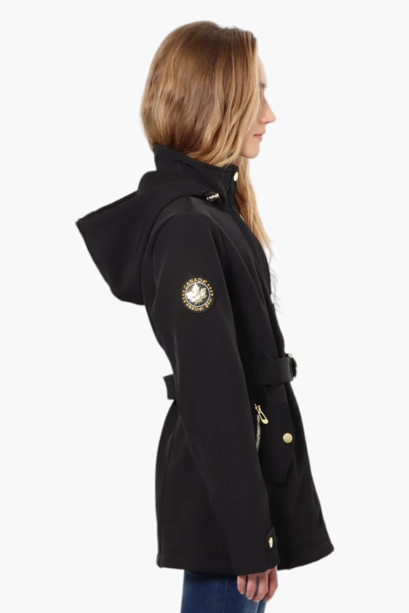 Canada Weather Gear Belted Front Button Lightweight Jacket - Black sold by Fairweather product image thumbnail 3