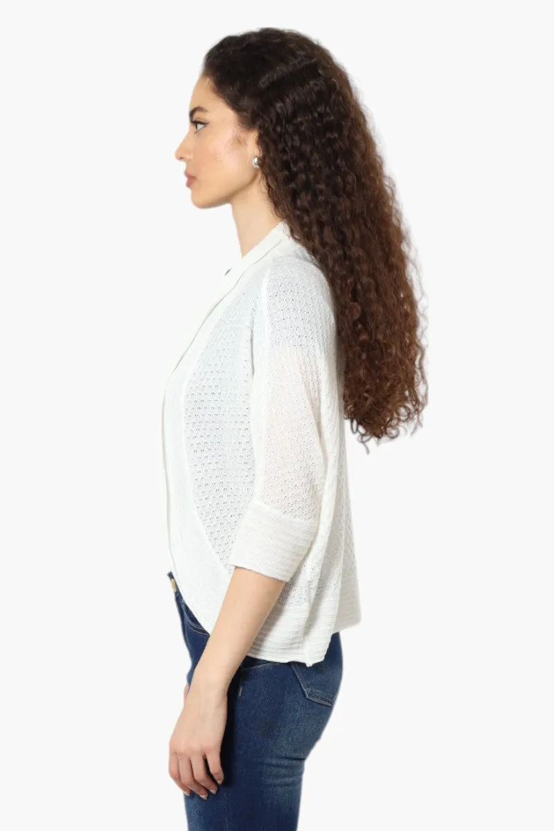 Impress 3/4 Sleeve Shrug Cardigan - White sold by Fairweather product image thumbnail 3