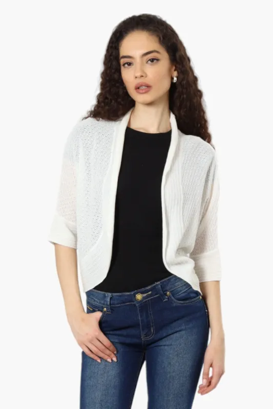 Impress 3/4 Sleeve Shrug Cardigan - White sold by Fairweather