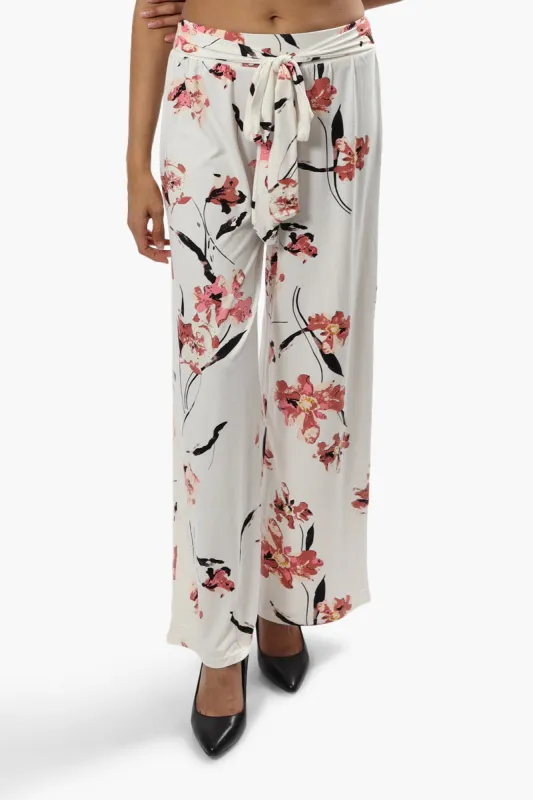 Majora Floral Wide Leg Pants - White sold by Fairweather
