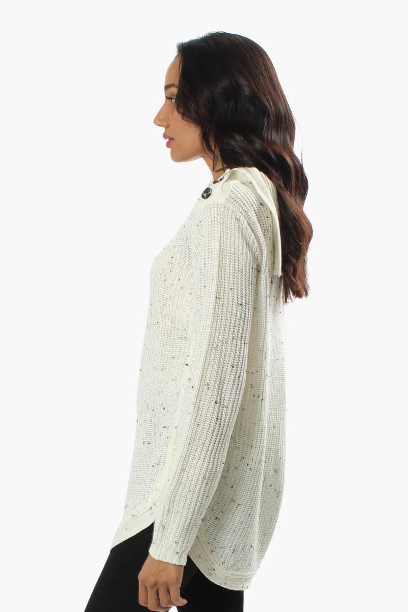 International INC Company Split Neck Knit Pullover Sweater - Cream sold by Fairweather product image thumbnail 2