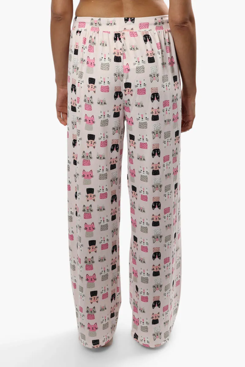 Cuddly Canuckies Cat Print Pajama Pants - Pink sold by Fairweather product image thumbnail 4