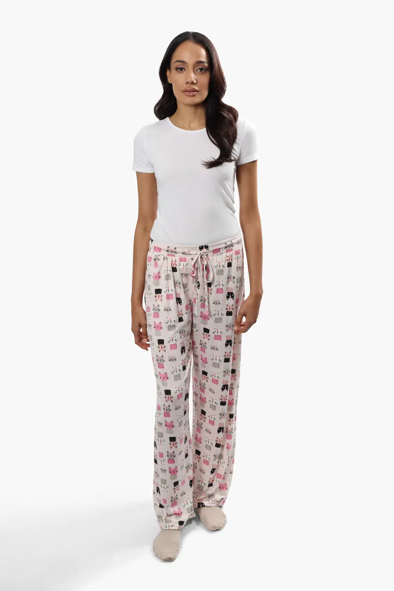 Cuddly Canuckies Cat Print Pajama Pants - Pink sold by Fairweather product image thumbnail 2