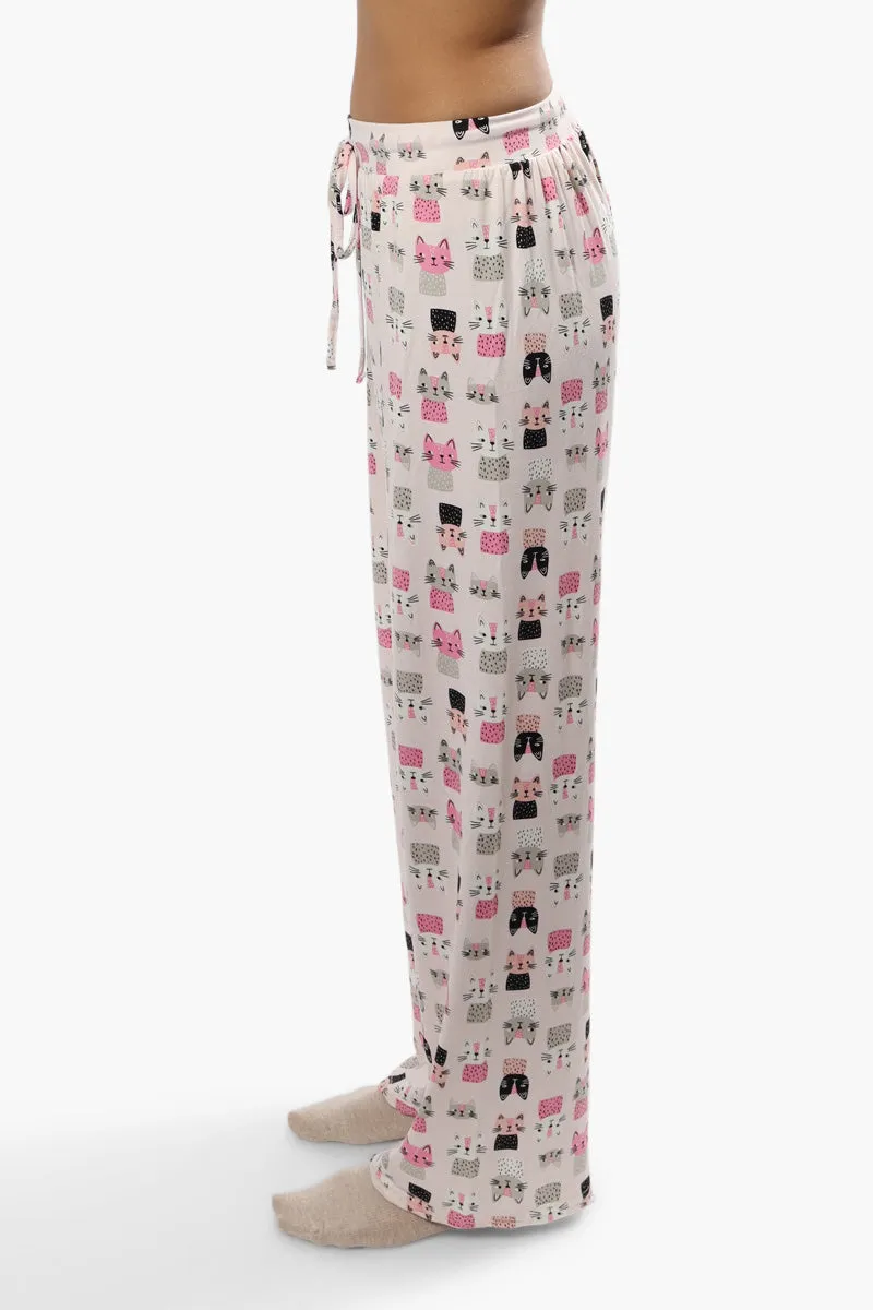 Cuddly Canuckies Cat Print Pajama Pants - Pink sold by Fairweather product image thumbnail 3