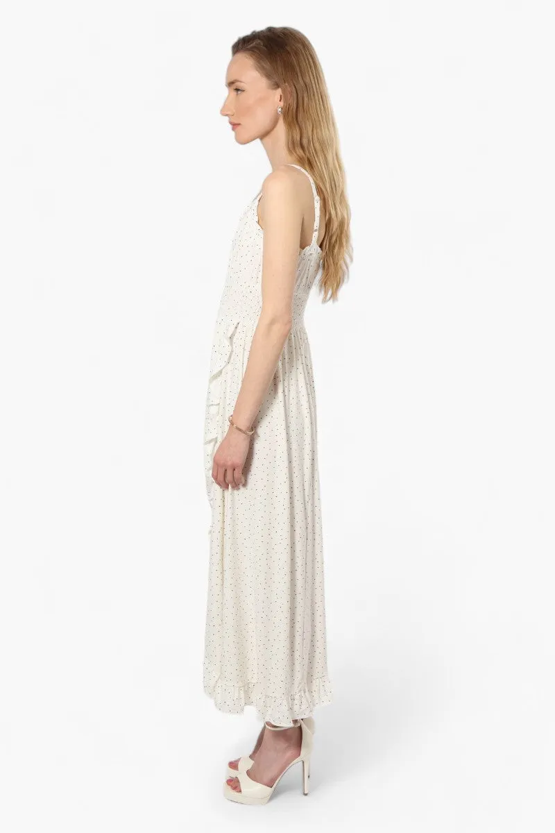 Limite Floral Cinched Waist Maxi Dress - White sold by Fairweather product image thumbnail 3