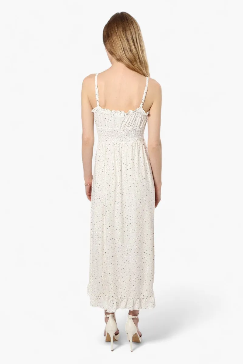 Limite Floral Cinched Waist Maxi Dress - White sold by Fairweather product image thumbnail 4