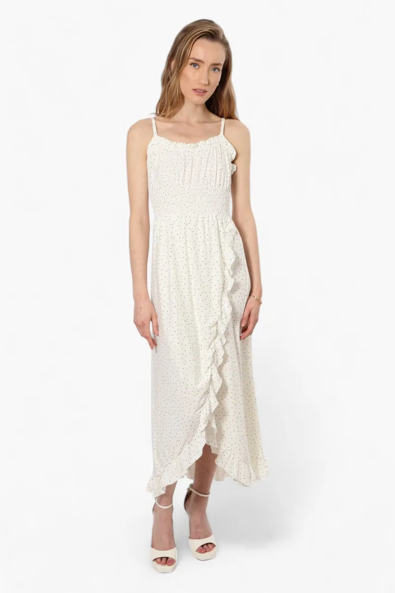 Limite Floral Cinched Waist Maxi Dress - White sold by Fairweather