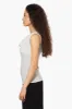 Limite Lurex Cowl Neck Tank Top - White sold by Fairweather