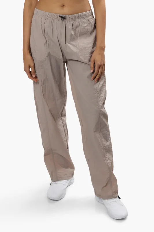 Urbanology Drawstring Detail Parachute Pants - Beige sold by Fairweather