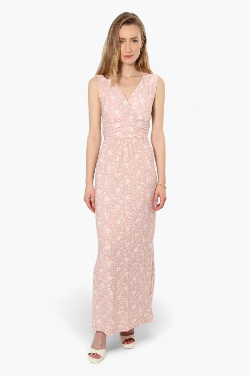 Limite Floral Padded Crossover Maxi Dress - Pink sold by Fairweather product image thumbnail 2