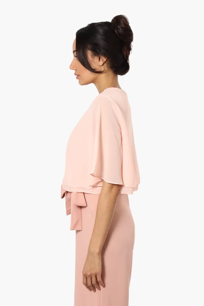 Limite Sheer Sleeve Shrug Cardigan - Pink sold by Fairweather product image thumbnail 3