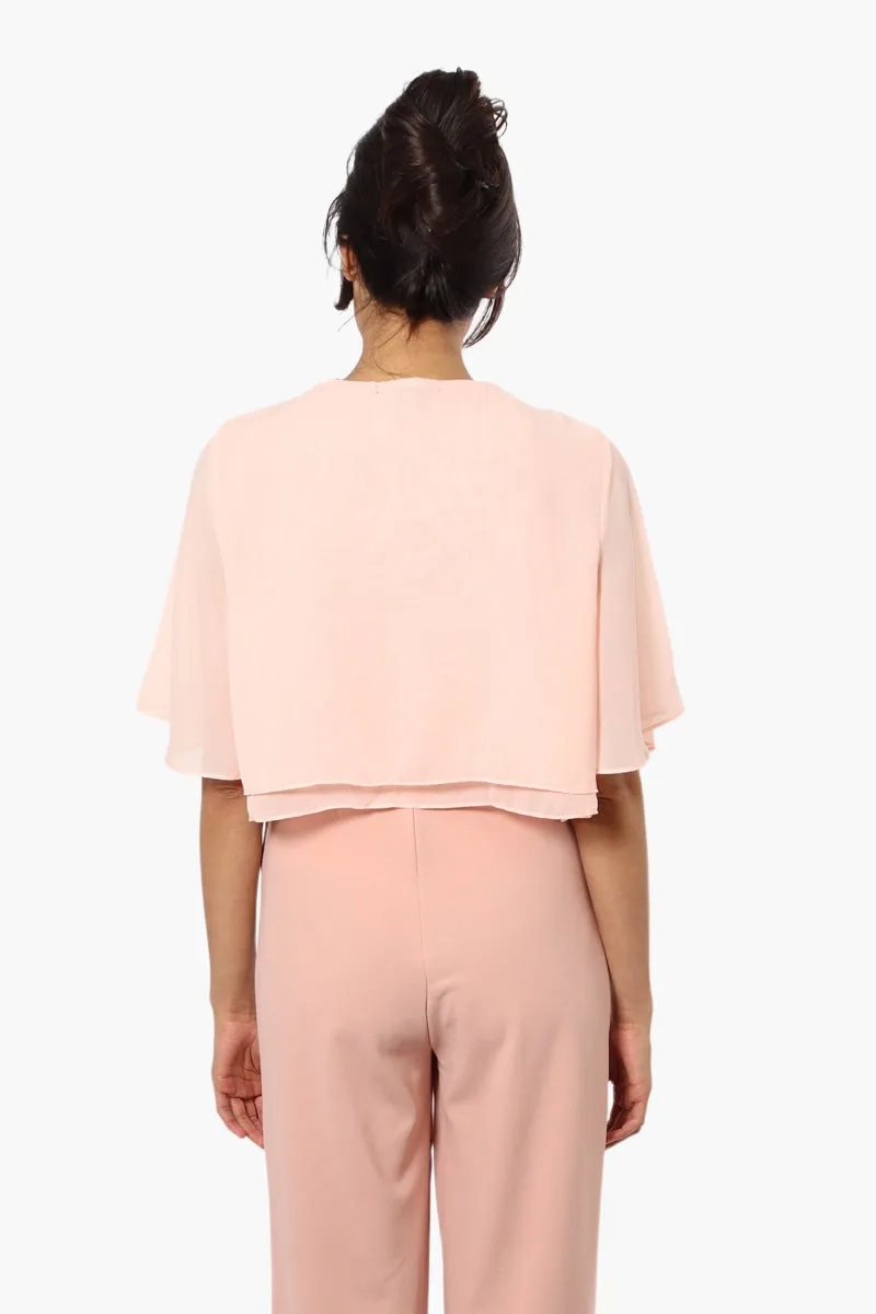 Limite Sheer Sleeve Shrug Cardigan - Pink sold by Fairweather product image thumbnail 4