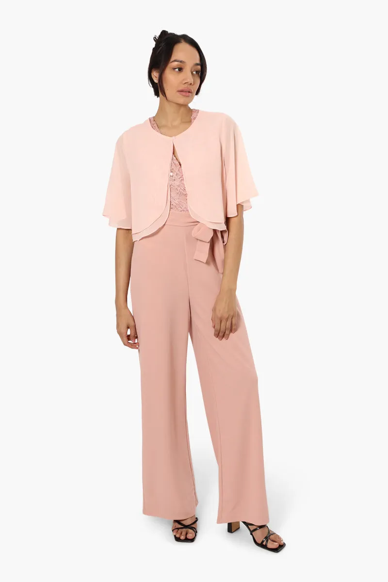 Limite Sheer Sleeve Shrug Cardigan - Pink sold by Fairweather product image thumbnail 2