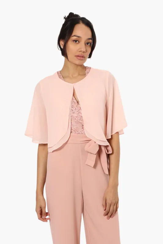Limite Sheer Sleeve Shrug Cardigan - Pink sold by Fairweather