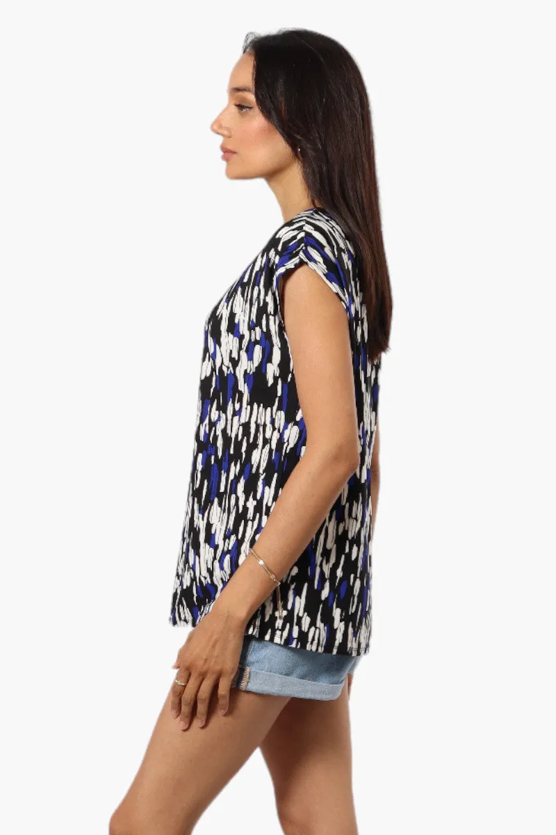 Impress Patterned Cap Sleeve Tee - Black sold by Fairweather product image thumbnail 3
