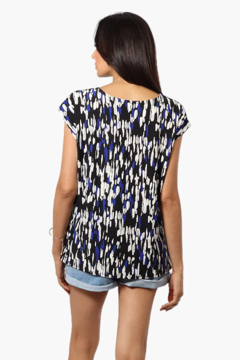 Impress Patterned Cap Sleeve Tee - Black sold by Fairweather product image thumbnail 4