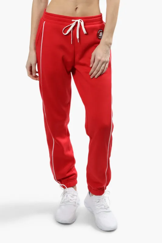 Canada Weather Gear Solid Piping Detail Joggers - Red sold by Fairweather