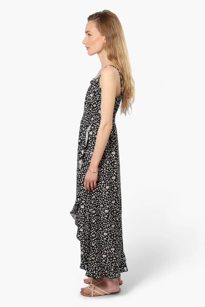 Limite Floral Cinched Waist Maxi Dress - Black sold by Fairweather product image thumbnail 3