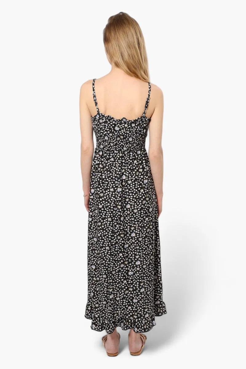 Limite Floral Cinched Waist Maxi Dress - Black sold by Fairweather product image thumbnail 4