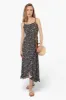 Limite Floral Cinched Waist Maxi Dress - Black sold by Fairweather