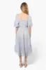 Limite Floral Smock Tiered Maxi Dress - Blue sold by Fairweather