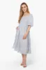 Limite Floral Smock Tiered Maxi Dress - Blue sold by Fairweather