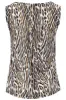 Leopard Print Cowl Neck Tank Top - Cream sold by Fairweather