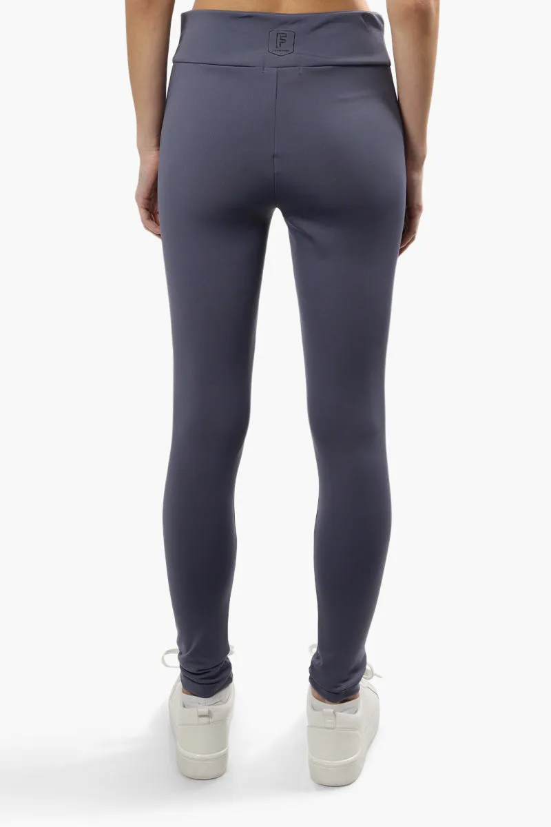 Solid Side Mesh Insert Leggings - Blue sold by Fairweather product image thumbnail 4