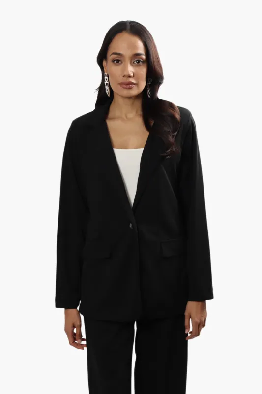 Limite Solid Single Button Blazer - Black sold by Fairweather