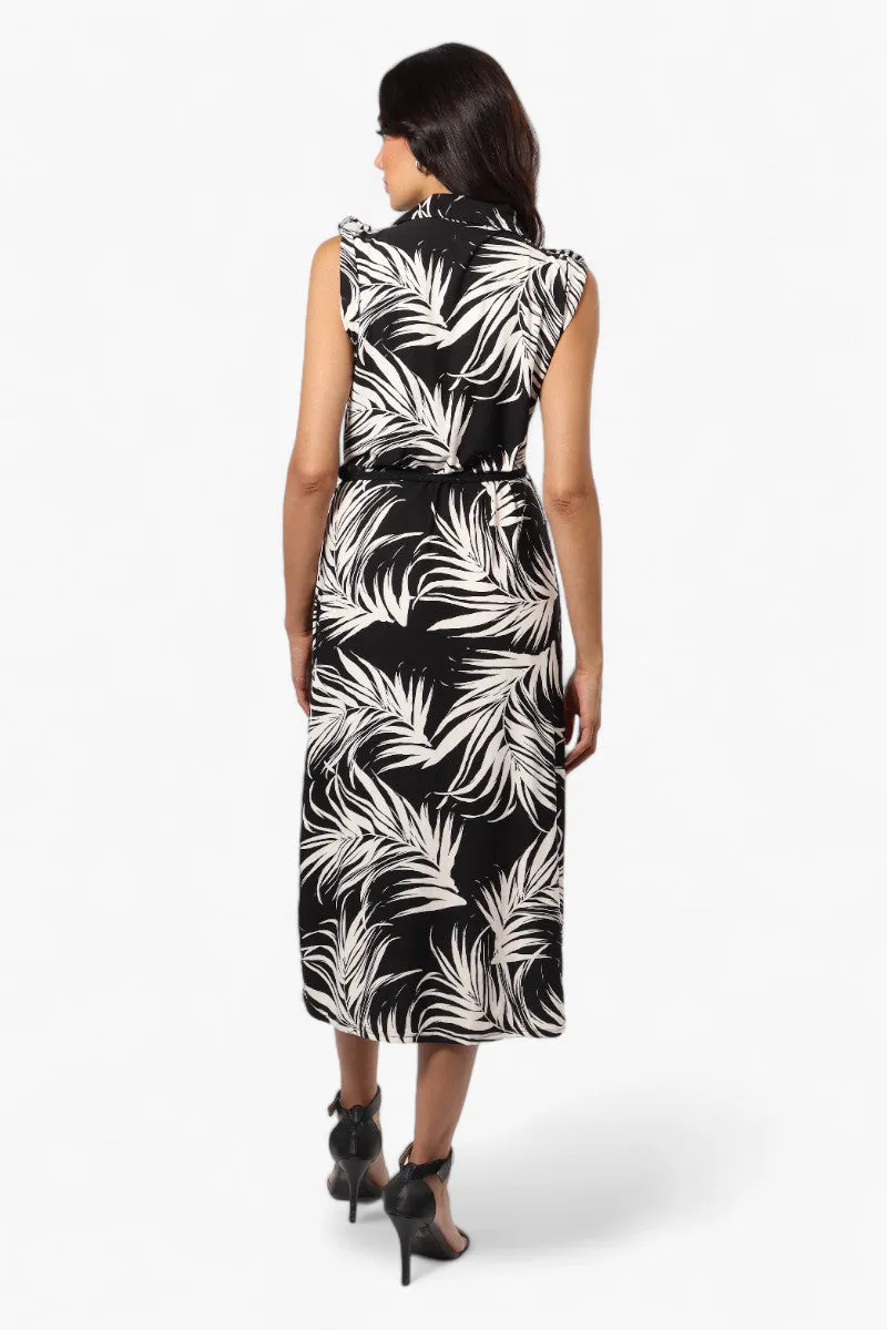 Majora Floral Belted Sleeveless Maxi Dress - Black sold by Fairweather product image thumbnail 4