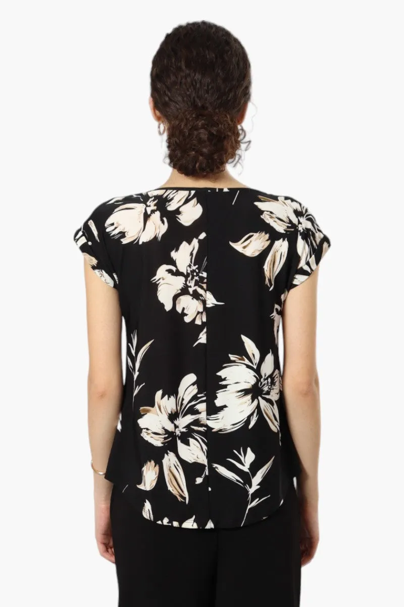 Beechers Brook Floral Zip Shoulder Blouse - Black sold by Fairweather product image thumbnail 4