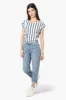 Impress Striped Cap Sleeve Blouse - Cream sold by Fairweather