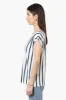 Impress Striped Cap Sleeve Blouse - Cream sold by Fairweather