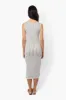Majora Striped Henley Midi Dress - White sold by Fairweather