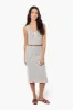 Majora Striped Henley Midi Dress - White sold by Fairweather