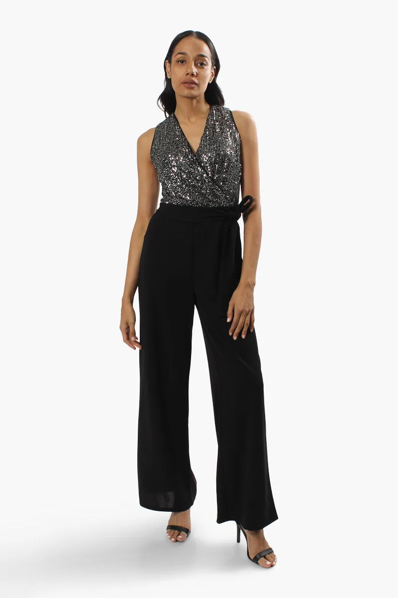 Limite Side Tie Sequin Jumpsuit - Grey sold by Fairweather