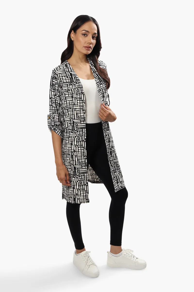 International INC Company Patterned Open Front Cardigan - Black sold by Fairweather product image thumbnail 2