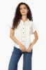 Urbanology Button Up Cap Sleeve Blouse - White sold by Fairweather
