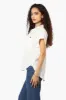 Urbanology Button Up Cap Sleeve Blouse - White sold by Fairweather