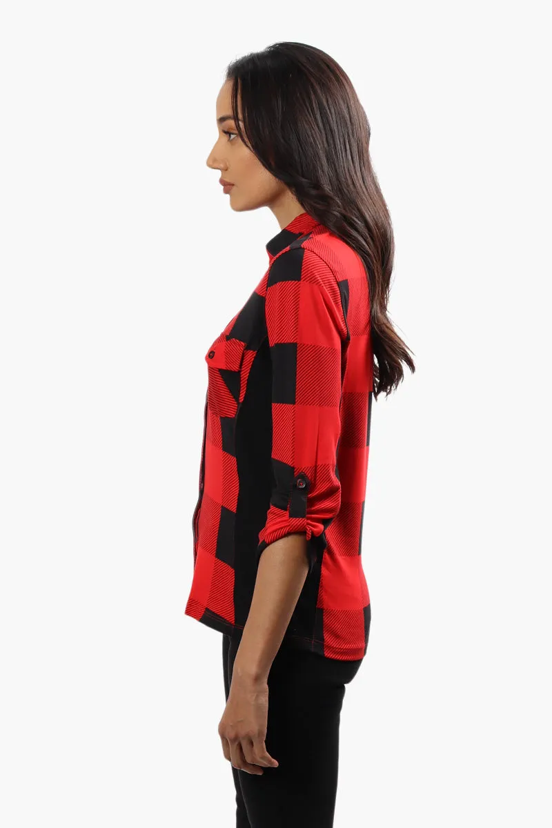 Canada Weather Gear Plaid Ribbed Insert Shirt - Red sold by Fairweather product image thumbnail 3