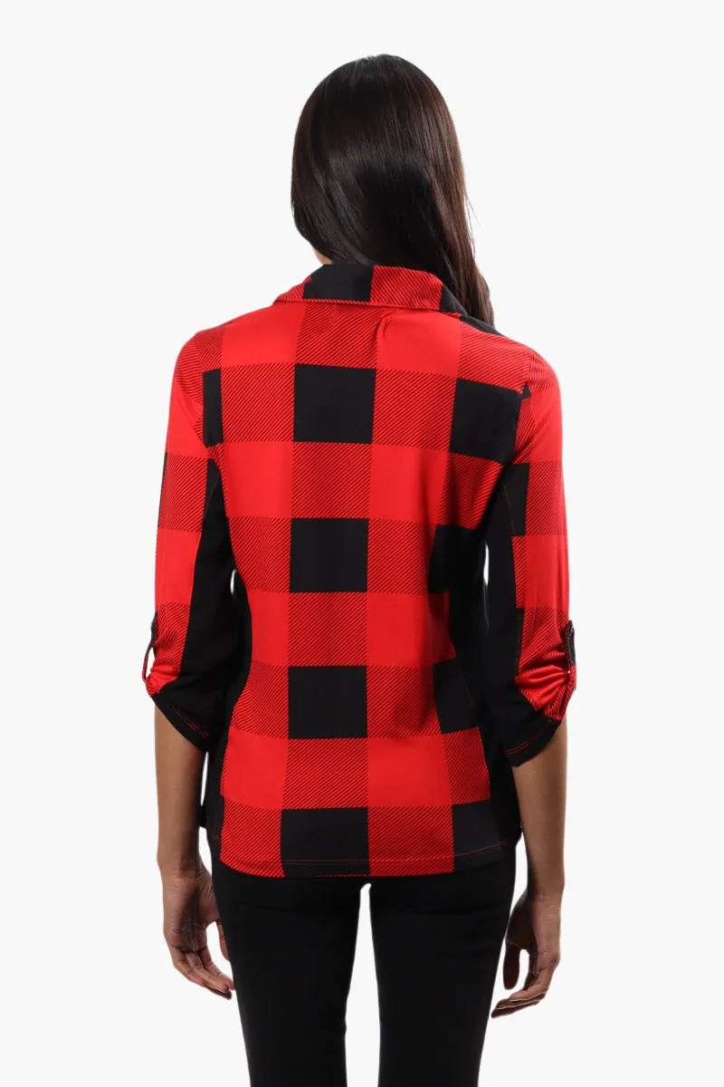 Canada Weather Gear Plaid Ribbed Insert Shirt - Red sold by Fairweather product image thumbnail 4