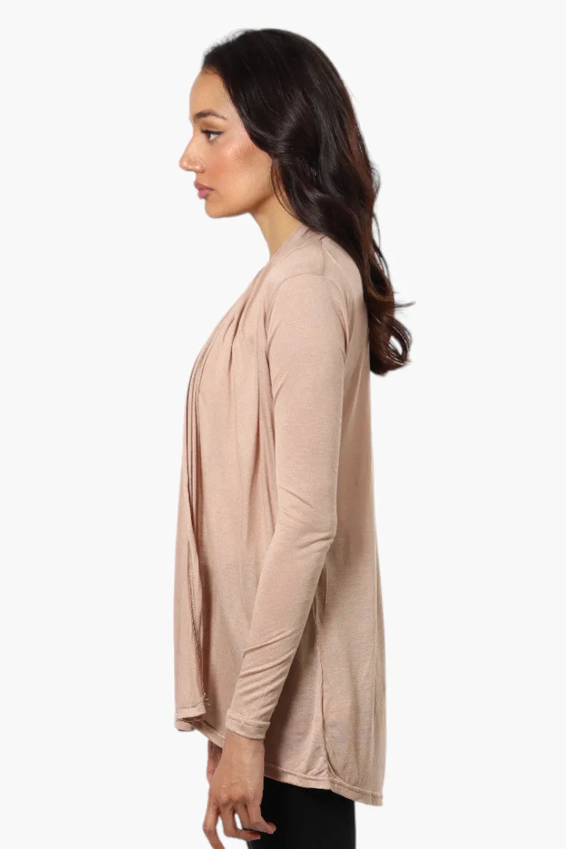 Urbanology Long Sleeve Open Wrap Cardigan - Brown sold by Fairweather product image thumbnail 3