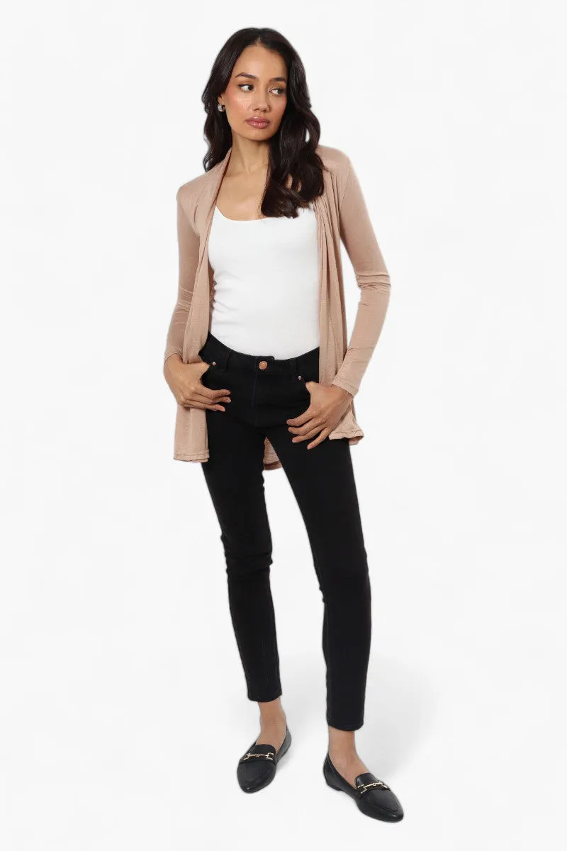 Urbanology Long Sleeve Open Wrap Cardigan - Brown sold by Fairweather product image thumbnail 2