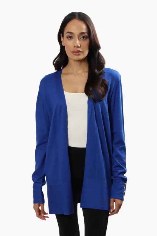 Beechers Brook Long Sleeve Open Front Cardigan - Blue sold by Fairweather