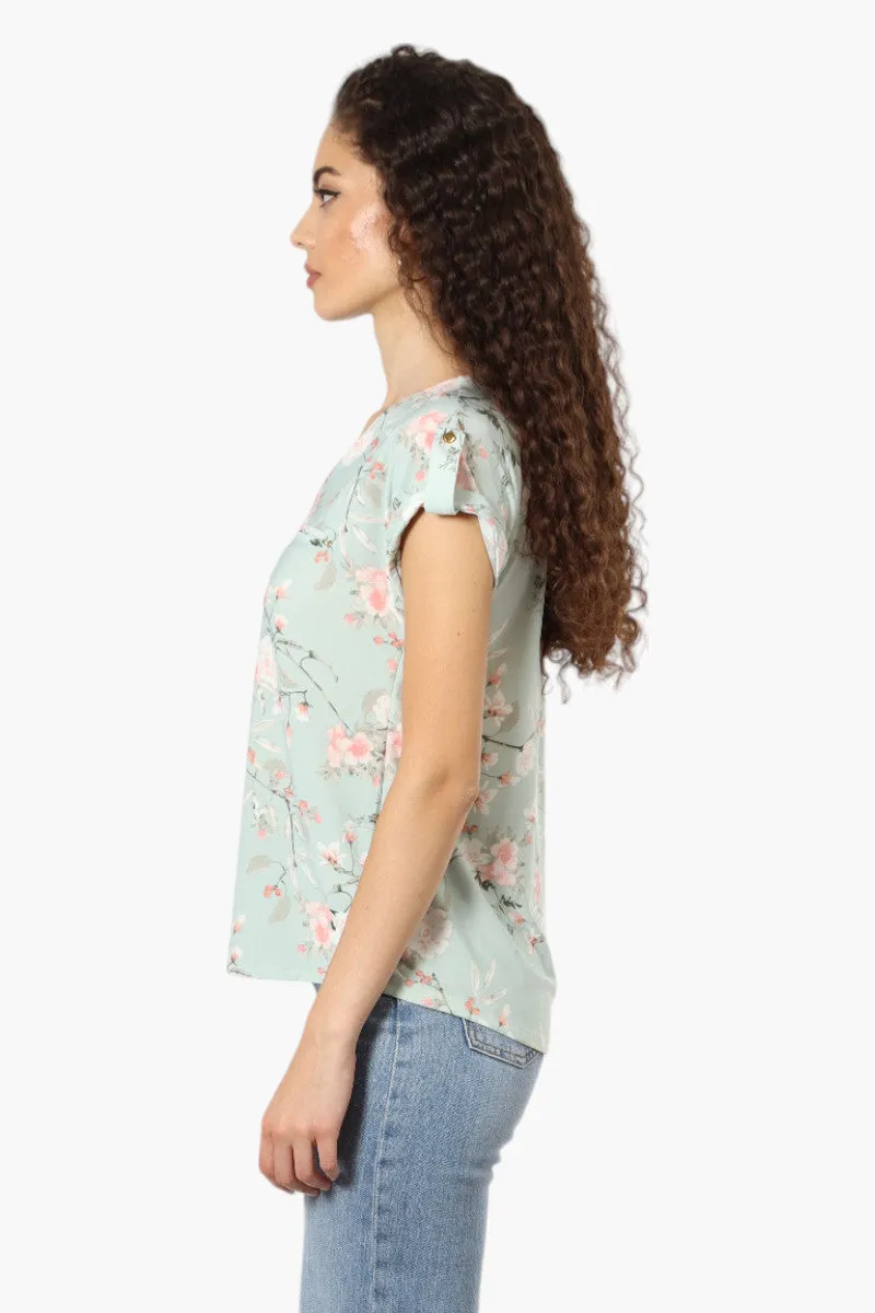 Beechers Brook Floral Half Zip Tee - Mint sold by Fairweather product image thumbnail 3