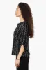 Beechers Brook Striped Roll Up Sleeve Henley Shirt - Black sold by Fairweather