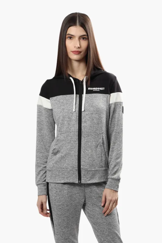 Fahrenheit Colour Block Front Zip Hoodie - Grey sold by Fairweather