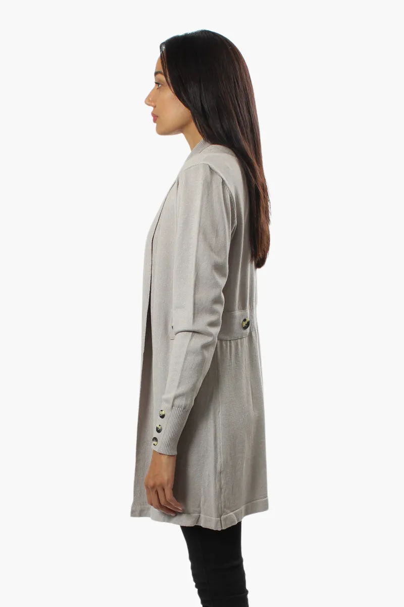 Beechers Brook Long Sleeve Open Cardigan - Grey sold by Fairweather product image thumbnail 3